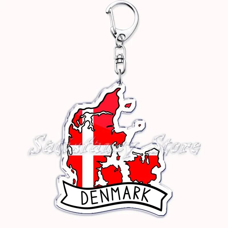 France Scotland Country Maps with Name Acrylic Keychains Keyring for Accessories Bag Pendant Key Chain Ring Jewelry Friend Gifts