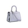 Coach Sammy 21 Solid Color Letter Logo Push Lock Closure Leather Satchel Shoulder Crossbody Bag Small Women handbags Gray Blue CJ812-LHN19