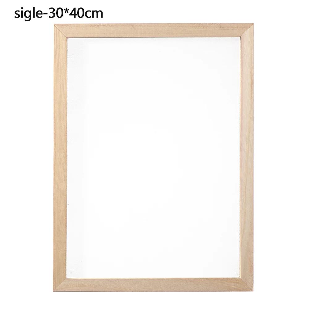 Multi-size Natural Paper Making Mould Frame DIY Papermaking Wooden Mesh Mold Learning Paper Making Screen Wood Handcrafts Tool