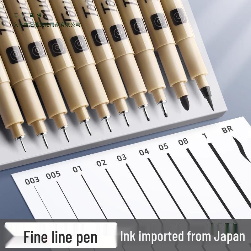Waterproof Brown Technical Pen for Manga and Line Art Drawing