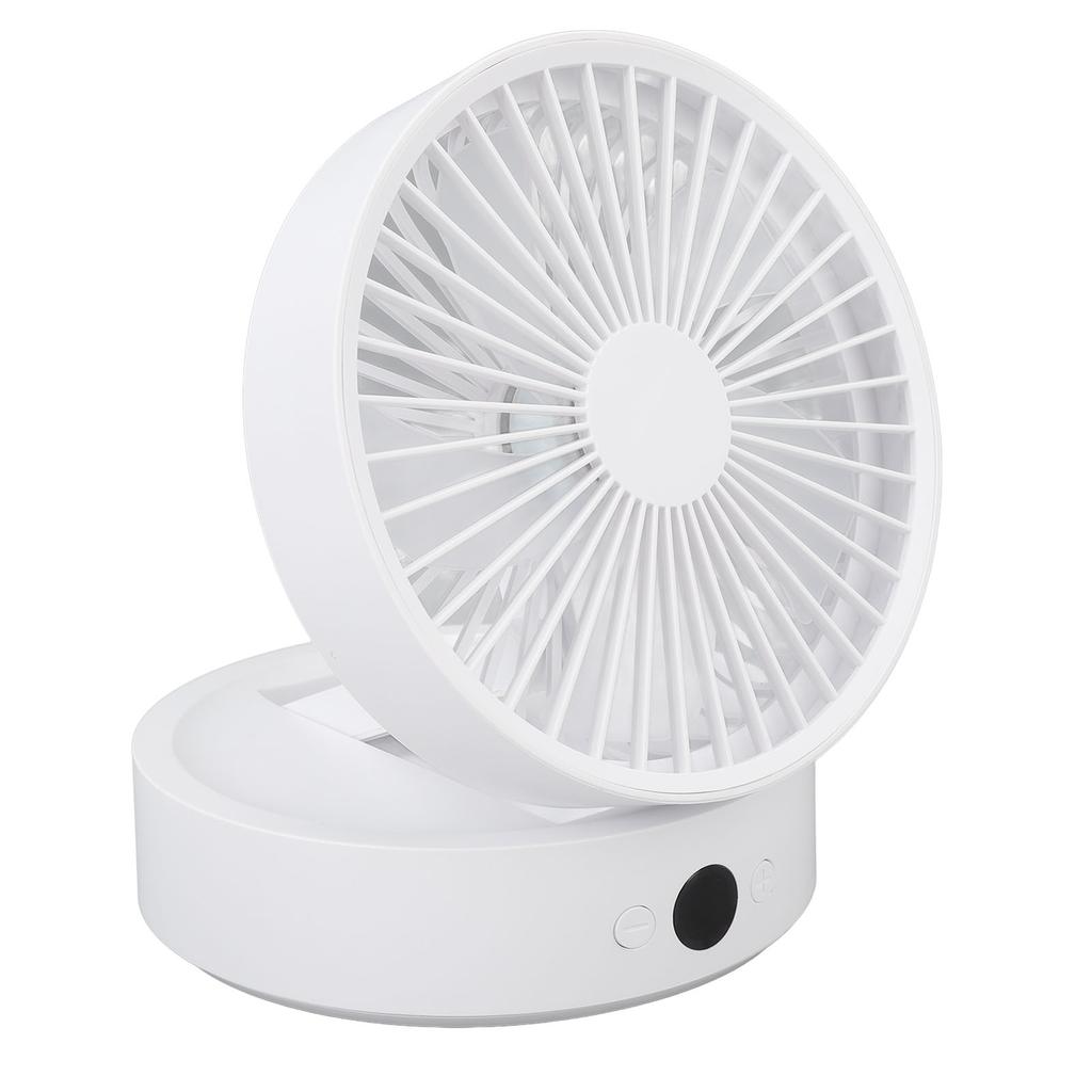 Foldable Desk Fan 3 Speeds Digital Display USB Rechargeable Remote Control Oscillating Desktop Fan with Night Light for