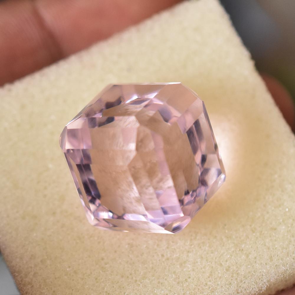 AA+ Quality 67 Ct RARE Cube Shape NATURAL Pink Topaz Loose Gemstone