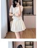 Summer Style Petite Women's French Luxury Two-Piece Set: Stylish Top and Skirt
