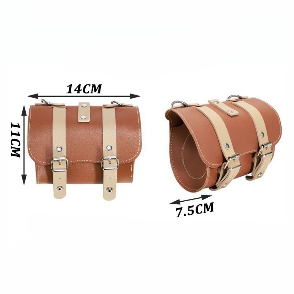 Leather Bicycle Storage Bag Waterproof Bike Hanging Bag Cycling Saddle Bag Cycling Accessories