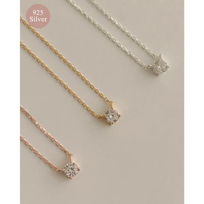 [925 Silver] One Of Necklace A 03
