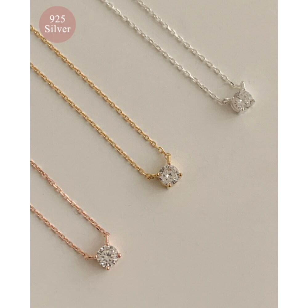 [925 Silver] One Of Necklace A 03