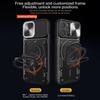 For iPhone 11 Pro Rotatable Kickstand Protective Cover PC+TPU Phone Case with Slide Camera Lid