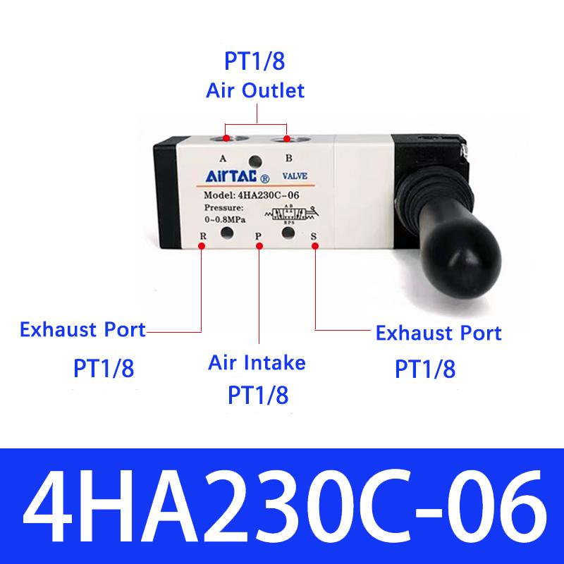 AIRTAC Passenger Pneumatic Original Manual Valve Hand Valve 4H210 4HA230 4H310 4HA330