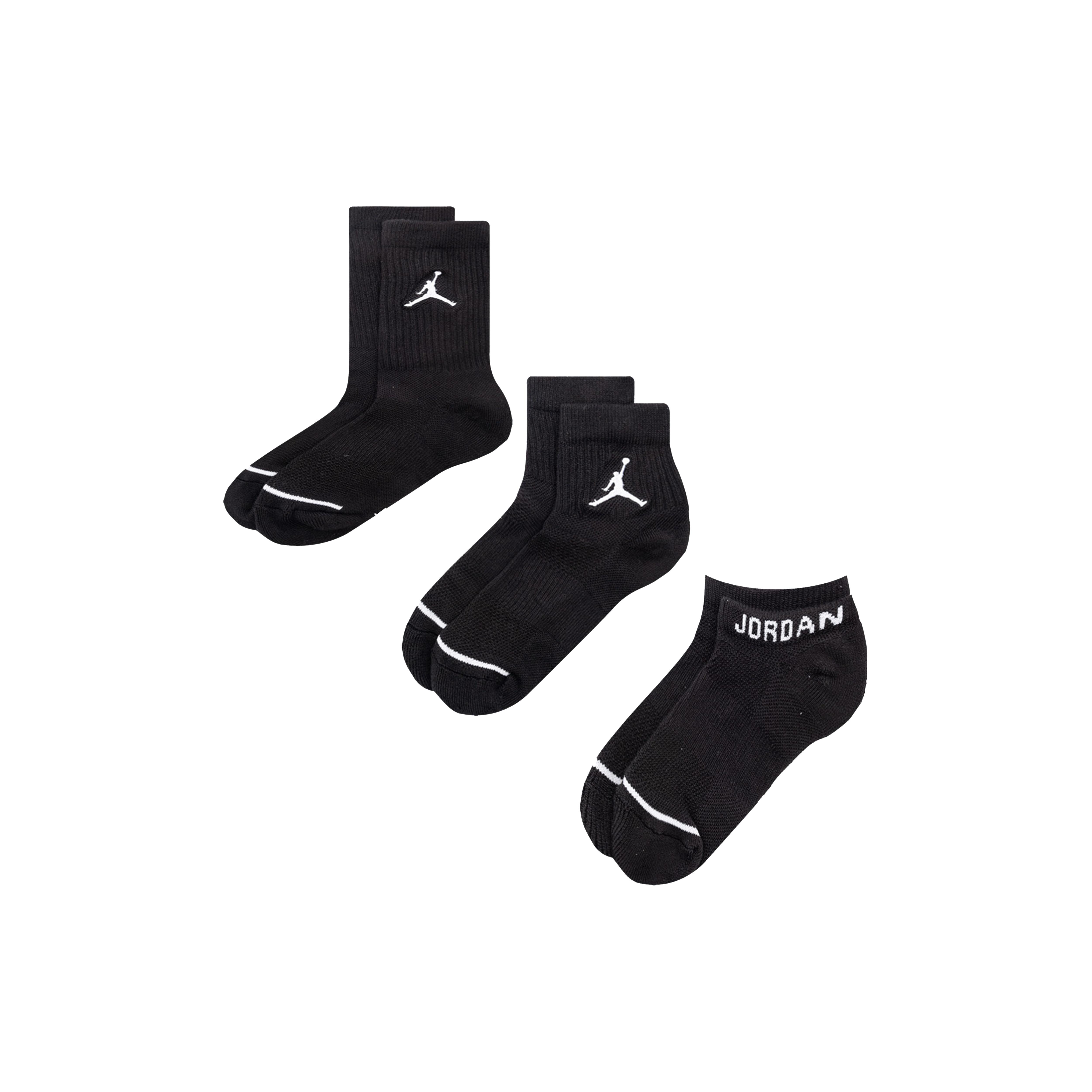 Air Jordan Everyday Max Sports Socks 3 Pairs Black Men s SX6274-010 M