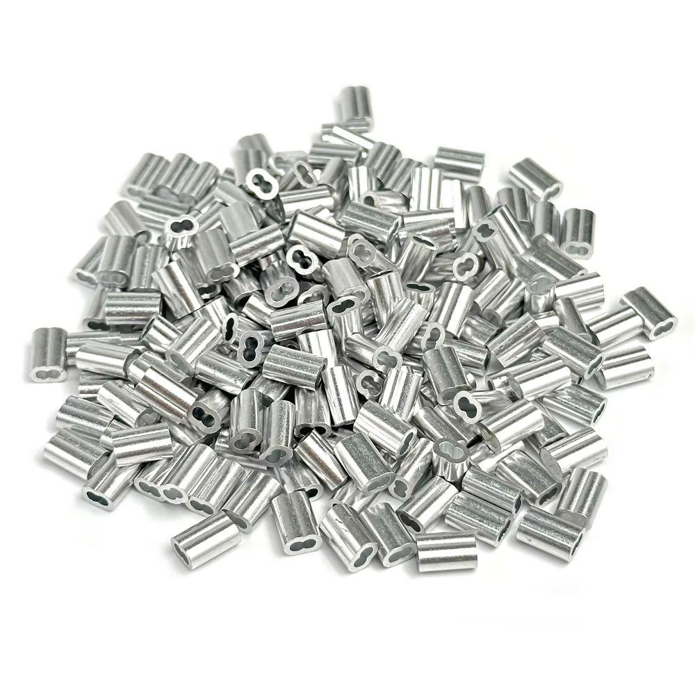 Double Hole Aluminum Sleeve Clamps Aluminum Material Cable Crimp Sleeve Cable Management