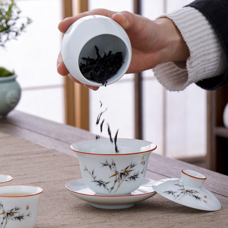 Ceramic Tea Caddy Portable Sealed Travel Tea Jar Candy Coffee Storage Spice Container Tea Boxes Storage Tanks Teaware Caddies