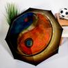 1PC Yinyang Mandala Umbrella Automatic Open/close, Sturdy Iron Frame & 8-Rib Struct, Umbrella for Women & Men, Christmas Gift