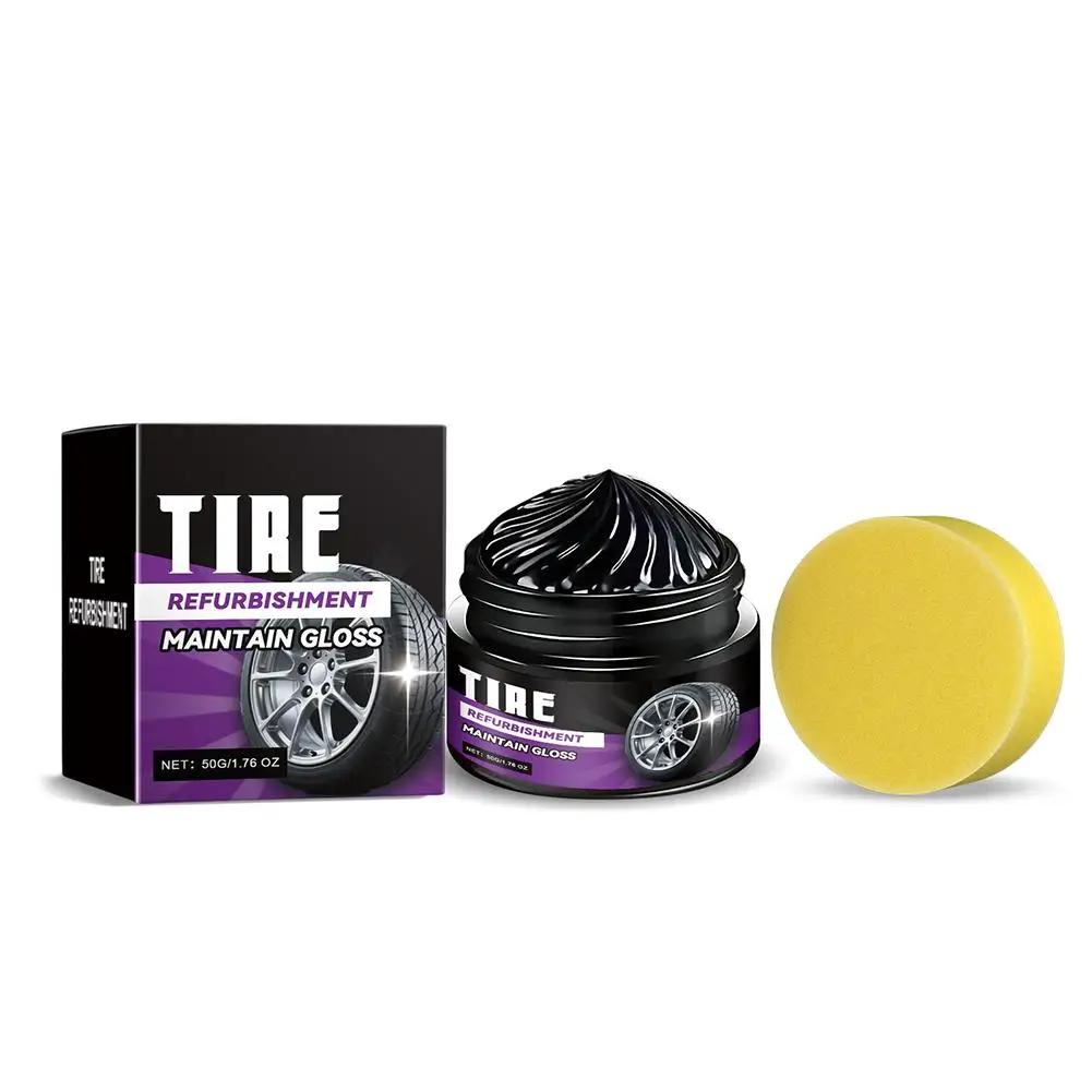

New Tire Polishing Wax, Shiny Black, Restores Tire Appearance, Aging Enhances Cracking Preventing Oxidative And Gloss Tire R8D8