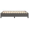 Box Spring Bed Frame Gray 140 x 190 cm Faux Leather