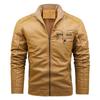 Men's Leather Motorcycle Jacket - European Size, Autumn/Winter, Warm Velvet, Casual PU Leather with Stand Collar.