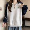 Navava Casual Colorblock Zip Up Long Sleeve Sweatshirt Nt2278