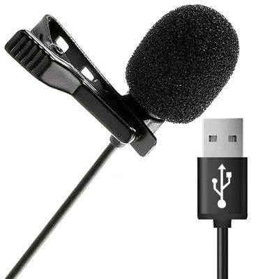 CHANJIF USB Wired Mini Compact Microphone for and PC Compatible Microphone, Omnidirectional, Clip-on, Recording, Streaming, Conferences,