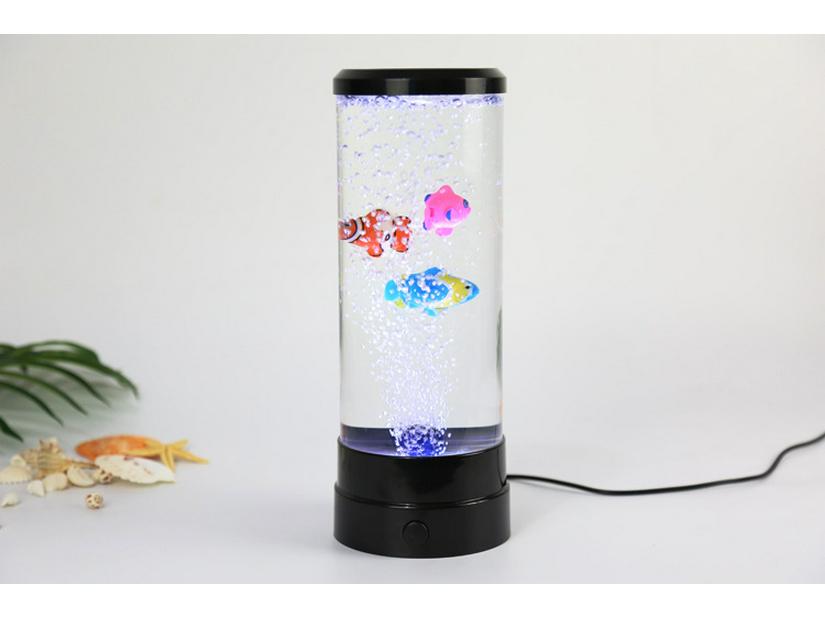 Color-Changing LED Night Light: Bubble Cylinder Fish Tank for Home Decor