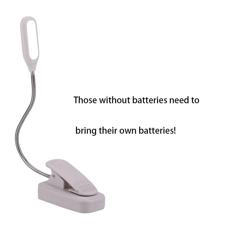 Adjustable LED Clip-On Desk Lamp Battery Powered Flexible Study Reading Battery Learning Book Lamp Portable Bedroom Light