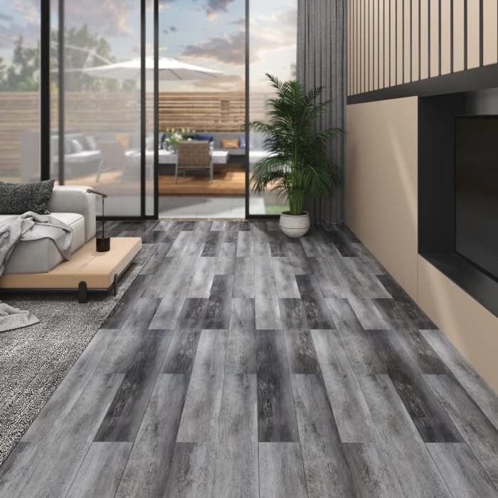 VidaXL Planches de Plancher Revêtement de Sol Dalle de Sol Salon Salle de Séjour Chambre à Coucher Maison PVC 5,02 m² 2 mm 146563
