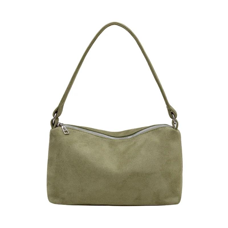 Solid Faux Suede Large Capacity Simple Sweet Shoulder Bags Autumn and Winter 2026 Hot Sale Commute Casual Women's Crossbody Bags