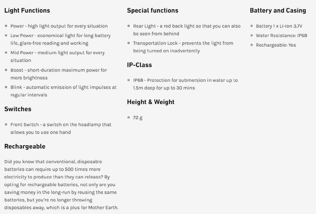 Ledlenser HF4R Kafa Lambası 600 Lümen 140m IP68 72g Şarj Edilebilir Siyah (1813)