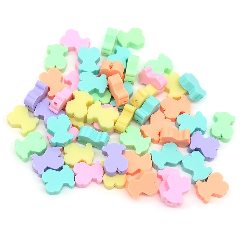 Soft Pottery Pieces Beaded Diy Mobile Phone Chain Accessories Loose Beads Smiley Face Letters Animal Fruit Mixed Soft Pottery