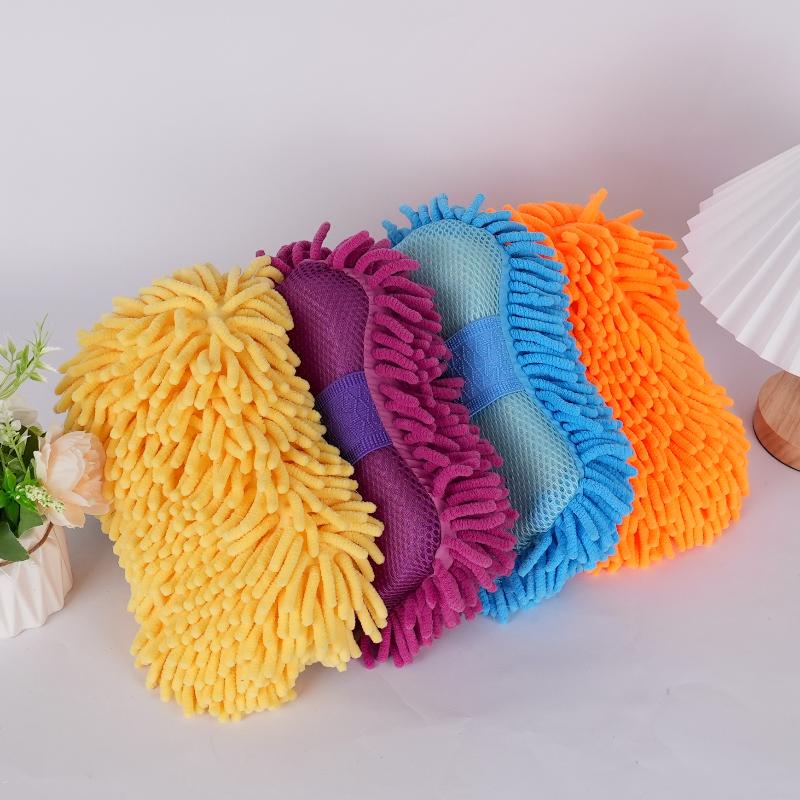 1Pcs Auto Gloves Styling Accessories Microfiber Car Washer Sponge Cleaning Car Care Detailing Brushes Washing Towel