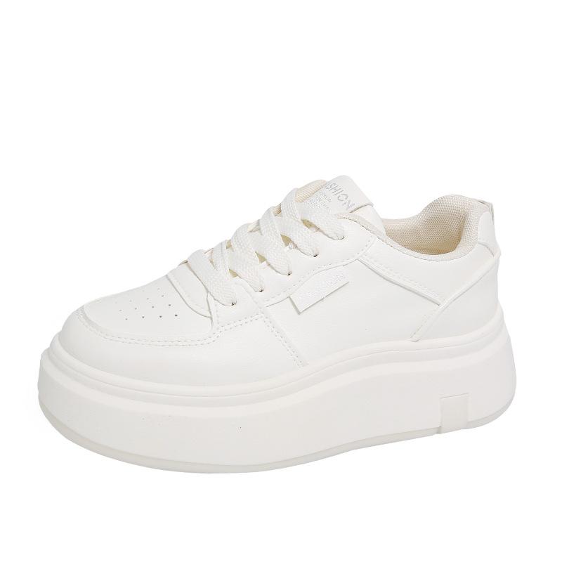 

2025 spring white shoes new Korean version ins female students platform heightening sports board shoes casual street shooting HB608 35