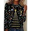 European and American Style Foreign Trade Women's Clothing Spring and Autumn New Casual Versatile High-quality Printed Long-sleeved T-shirt