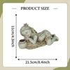 Garden figure child statue garden statue with solar lighting creative lying