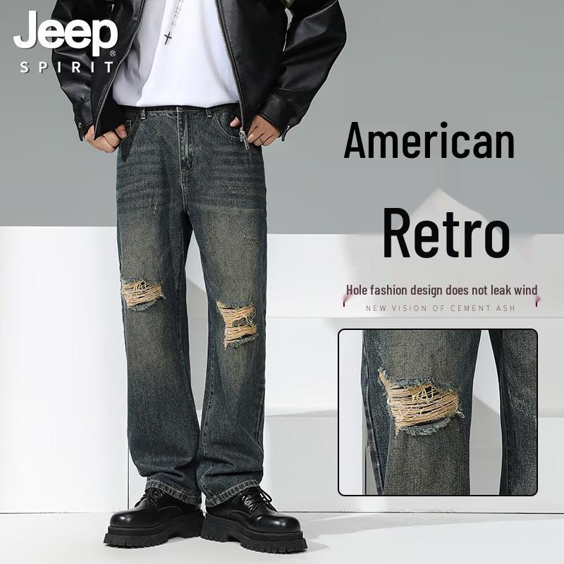 

Мужские ретро-джинсы прямого кроя свободного фасона JEEP SPIRIT 38