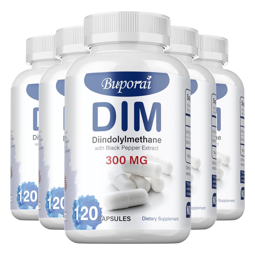 Buporai - 300mg Diindolylmethane (DIM) Supplement - Broccoli Extract and Black Pepper Extract - Women's Health