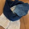 Used 45R 45rpm Indigo Dye Mix Stole Scarf
