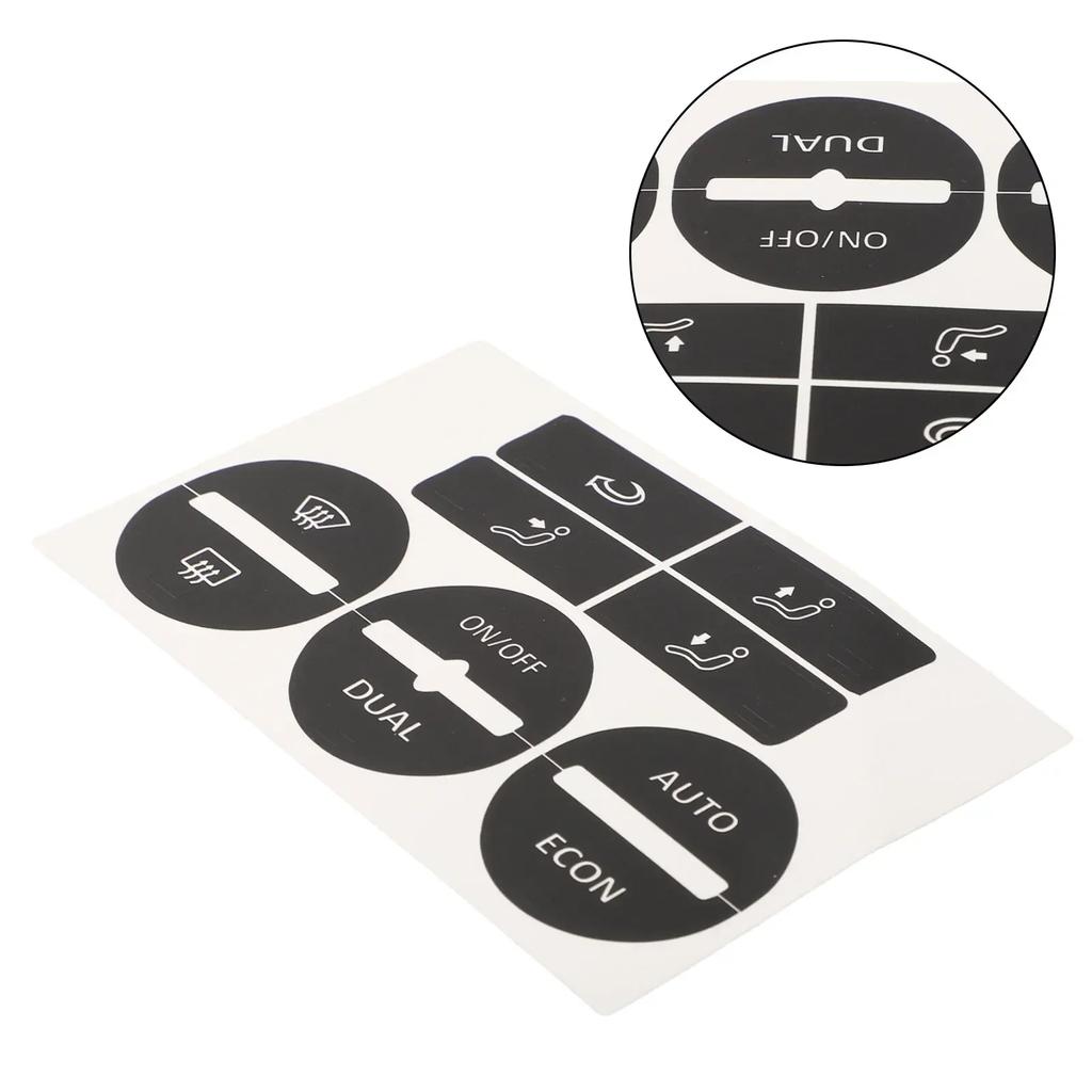 Cars Button Repair Stickers For Mk5 04/05/06/07/08 Center Console AC Climate Control Buttons Worn Repair Kits Decals Stickers
