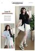 Maternity 2026 Bow T-Shirt & Lace Trim Skirt Set