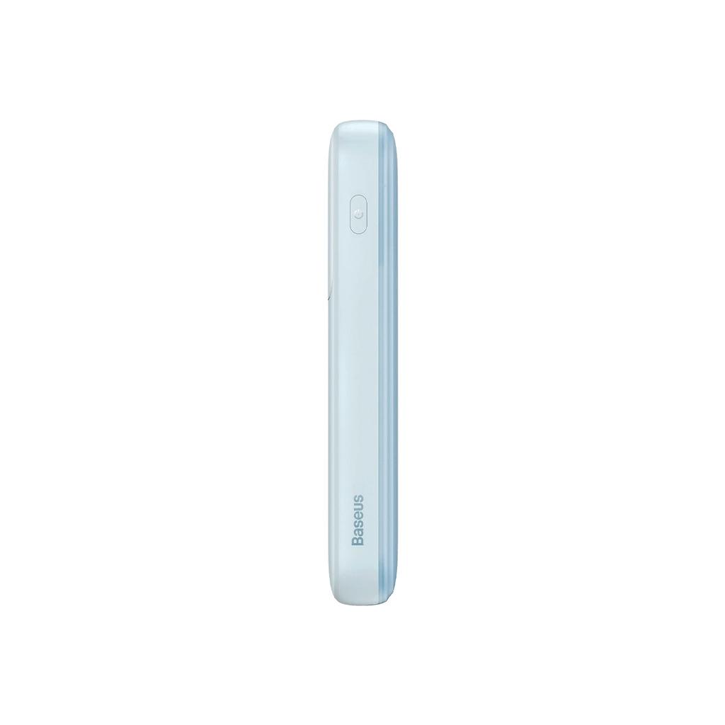 Powerbank Baseus Comet Series with Display 10000mAh 22.5W - Blue + USB-A To USB-C Cable 0.3M - White