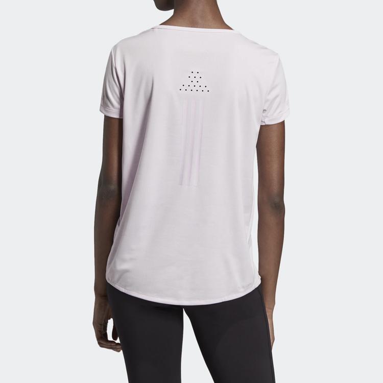 adidas Training Sports Round Neck Short Sleeve T-Shirt Women Tops Sky-Blue EI6384