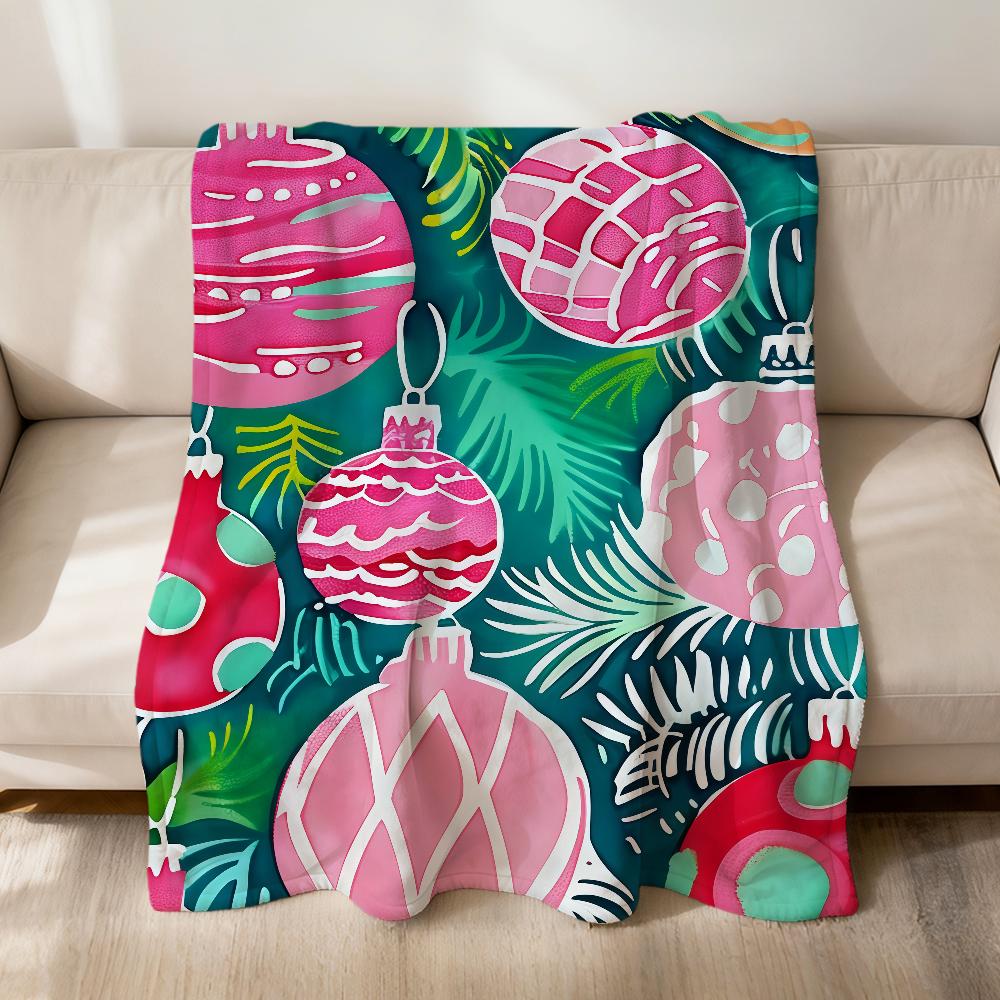 fashion art Preppy Tropical Christmas Flannel soft warm plush blanket sofa living room pet hogar bedroom gift home Car portable