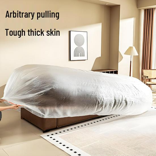 Elastic Drawstring Sofa & Bed Dust Cover - Disposable Protective Film