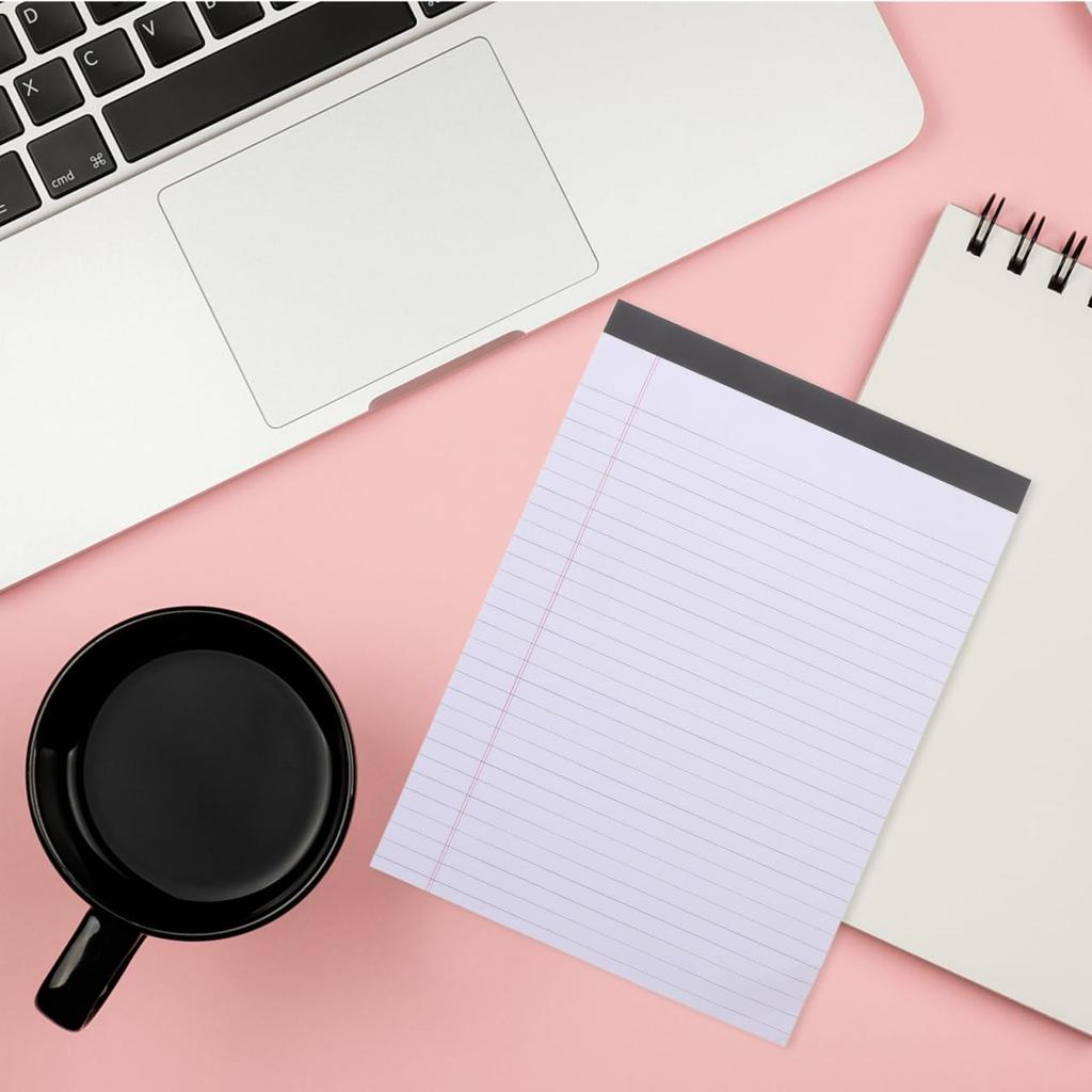 STOBOK Legal Pad A4 White Lined Notebook Report Pad Work Notebook Paper Pages Task Management Meeting Minutes Idea Generation Business 4-Pack - - - -