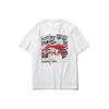 Lining Logo Print Round Neck Pullover Short Sleeve T-Shirt Men Tops Standard-White AHSR401-1
