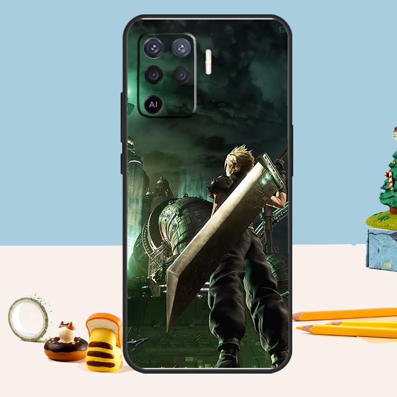 Final Fantasy VII Case For Oppo A80 A60 A40 A15 A16 A17 A57 A94 A74 A54 A76 A96 A18 A38 A58 A78 A98 A5 A6 Pro