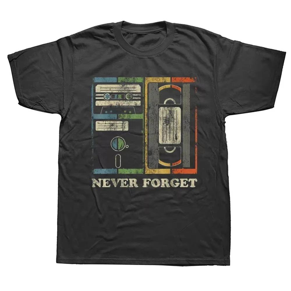 

Забавная футболка Никогда не забывай в стиле ретро винтаж крутая 80-х 90-х годов графическая уличная одежда с коротким рукавом подарки на день рождения летняя футболка XXXXXL чёрный