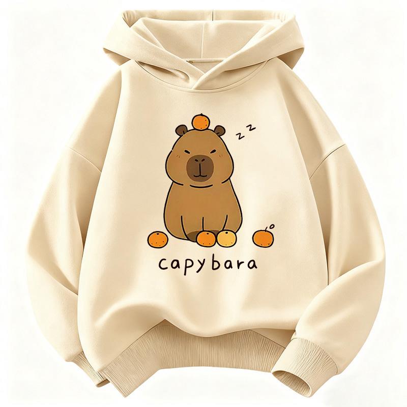 Trendy Capybara Funny Children's Hoodie Sweatshirt Cute Harajuku Hoody for Boys Girls Autumn Spring Casual Hoodies