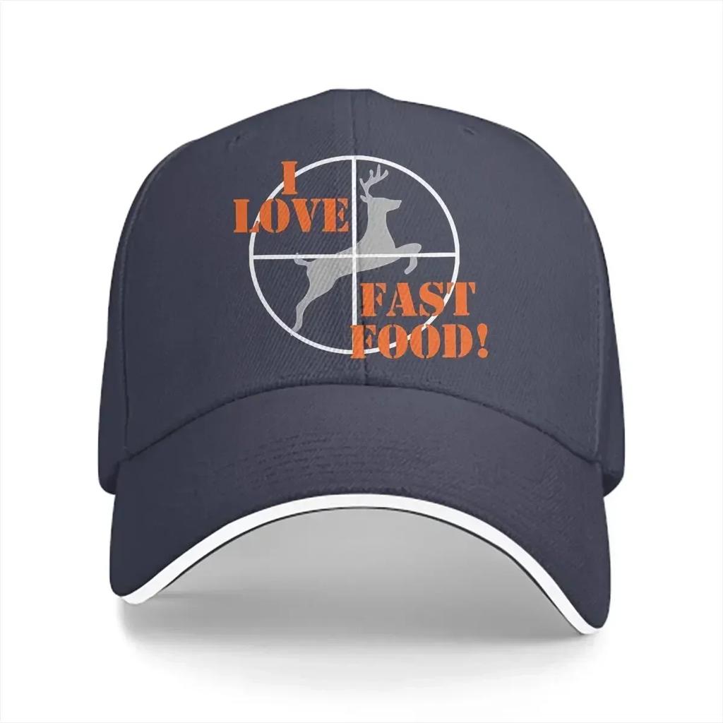 I Love Fast Food Baseball Caps Peaked Cap Archery Sun Shade Hats for Unisex Women