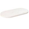 Plateau de Table, Blanc, 60X30X2,5 Cm, Bois Massif de Pin, Ovale