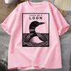 Leave Me A Loon Funny Common Loon T Shirt Bird Watcher Tee Shirt Summer Loose Short Sleeved Tshirt Unisex WOMEN Funny Tees Tops