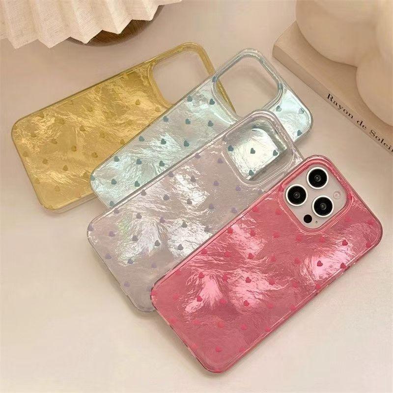 Colorful Sweetl Heart Vortex Pattern Phone Case For iPhone 11 12 13 14 15 16 Pro Max XS X XR 7 8 Plus SE2 16E Shockproof Cover