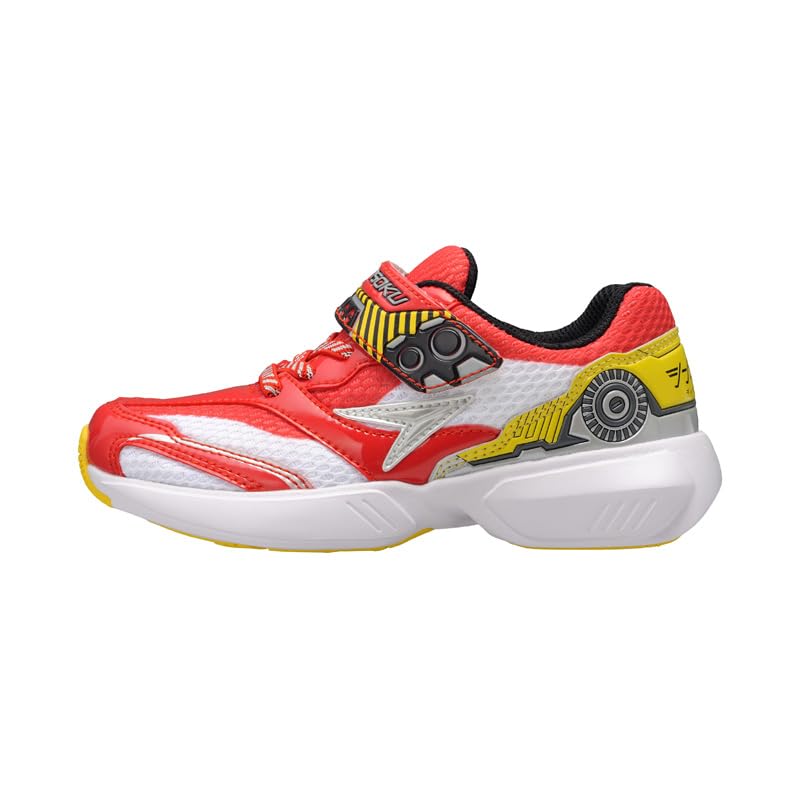 Shunsoku Kids Shinkalion Sneakers for Wide SJC Boys, Lightweight, Width, 16-21cm, 3E, 1500, Red, 17.0cm